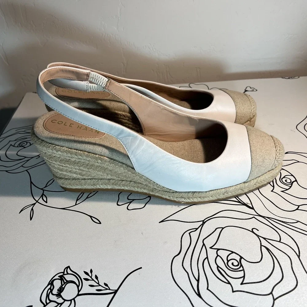 Cole Haan women's Shoes Sandals Cloudfeel Espadrille Wedge Slingback Size 10B